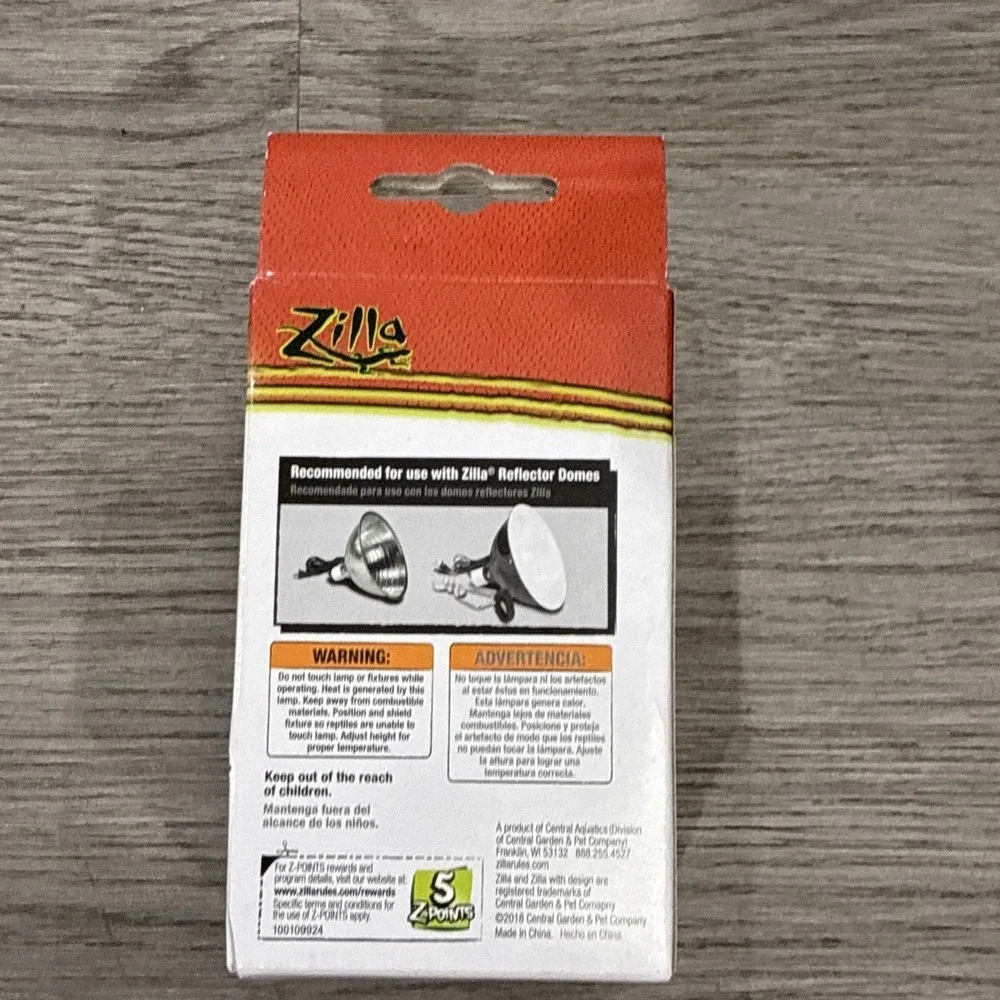 Zilla Day White Basking Spot Bulb 50W Reptile Terrarium Lamp Light